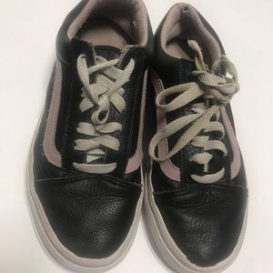 Vans Old Skool Leather Shoes Sz Mens 4 Womens 5.5